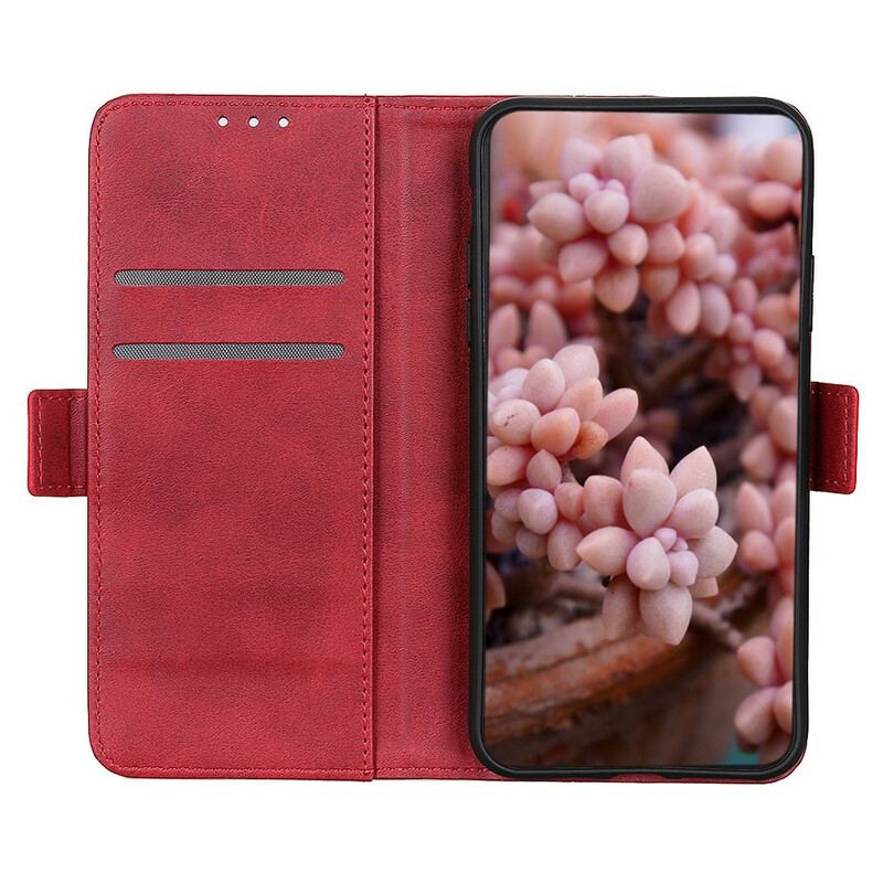 Capa De Couro Para Xiaomi Mi 10 Lite Costura Sutil