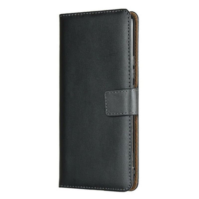 Capa Flip Para Xiaomi Mi 10 Lite Couro Genuíno Elegância