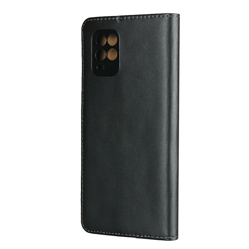 Capa Flip Para Xiaomi Mi 10 Lite Couro Genuíno Elegância