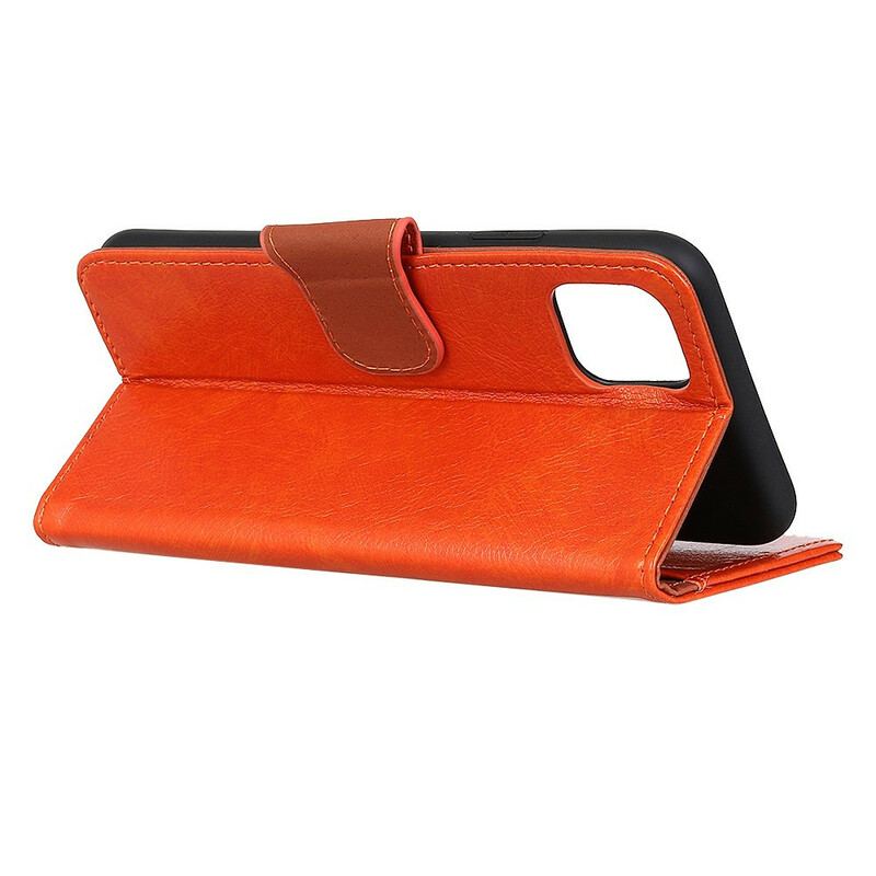 Capa Folio Para Xiaomi Mi 10 Lite Estilo De Couro Nappa