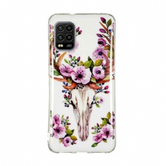 Capa Para Xiaomi Mi 10 Lite Alce Floral Fluorescente