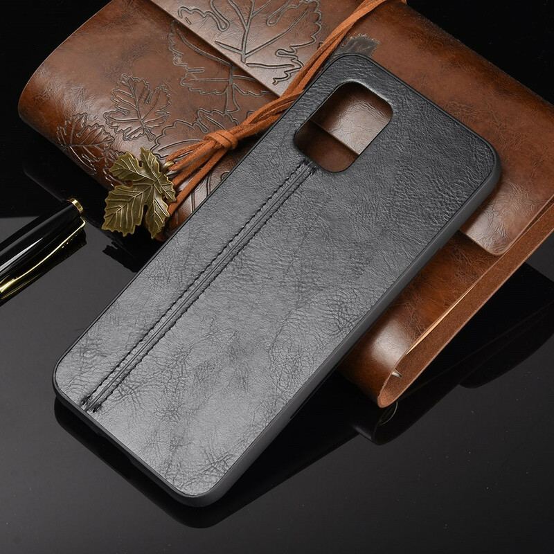 Capa Para Xiaomi Mi 10 Lite Efeito Couro Couture