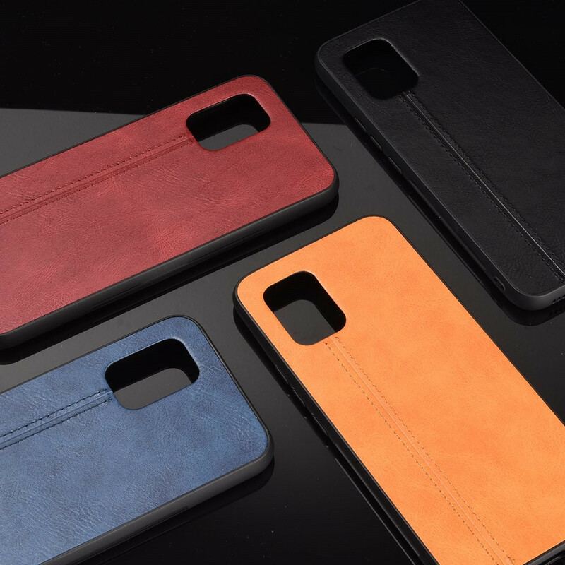 Capa Para Xiaomi Mi 10 Lite Efeito Couro Couture