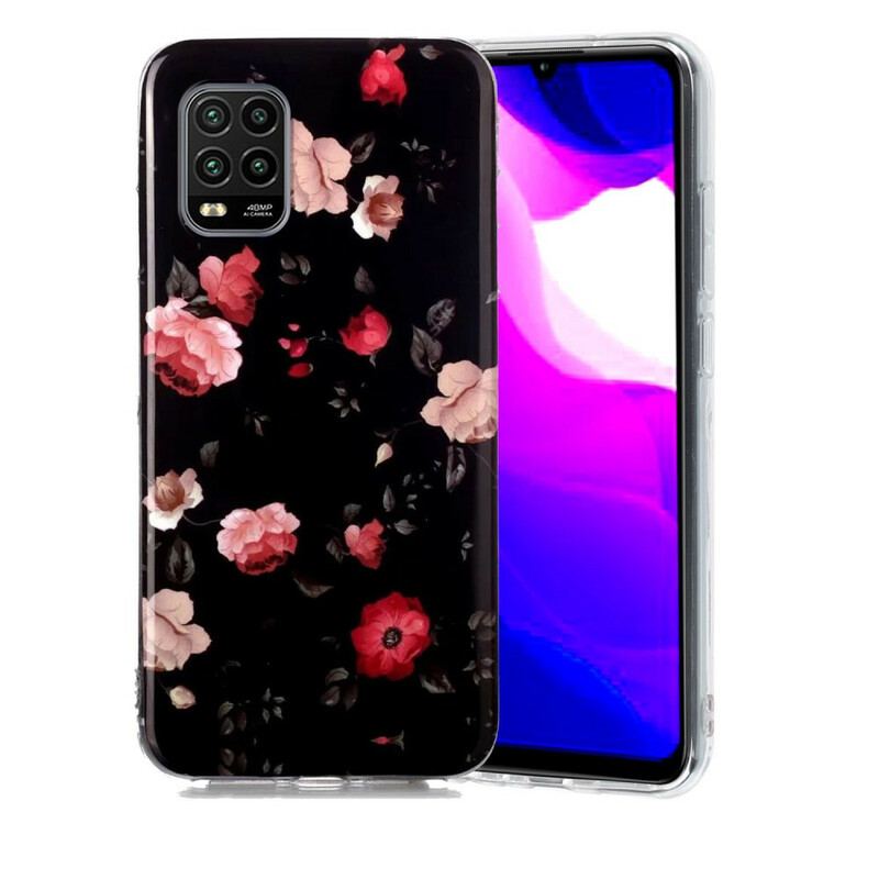 Capa Para Xiaomi Mi 10 Lite Florais Fluorescentes