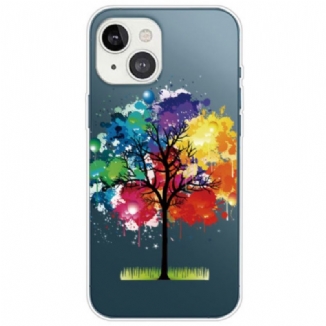 Capa De Celular Para iPhone 14 Plus Árvore Aquarela Perfeita