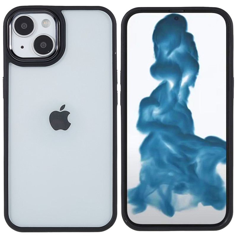 Capa De Celular Para iPhone 14 Plus Bordas De Silicone Acrílico