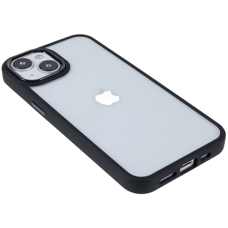 Capa De Celular Para iPhone 14 Plus Bordas De Silicone Acrílico