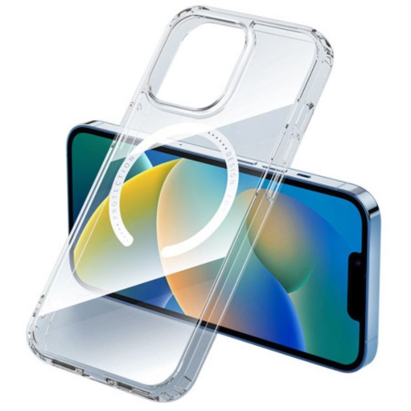 Capa De Celular Para iPhone 14 Plus Compatível Com Magsafe Rook Transparente