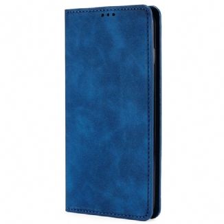 Capa De Celular Para iPhone 14 Plus Flip Elegância De Couro Sintético