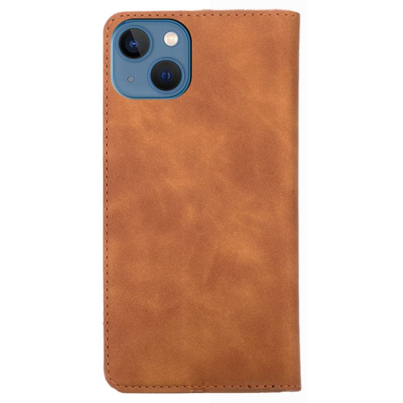 Capa De Celular Para iPhone 14 Plus Flip Elegância De Couro Sintético