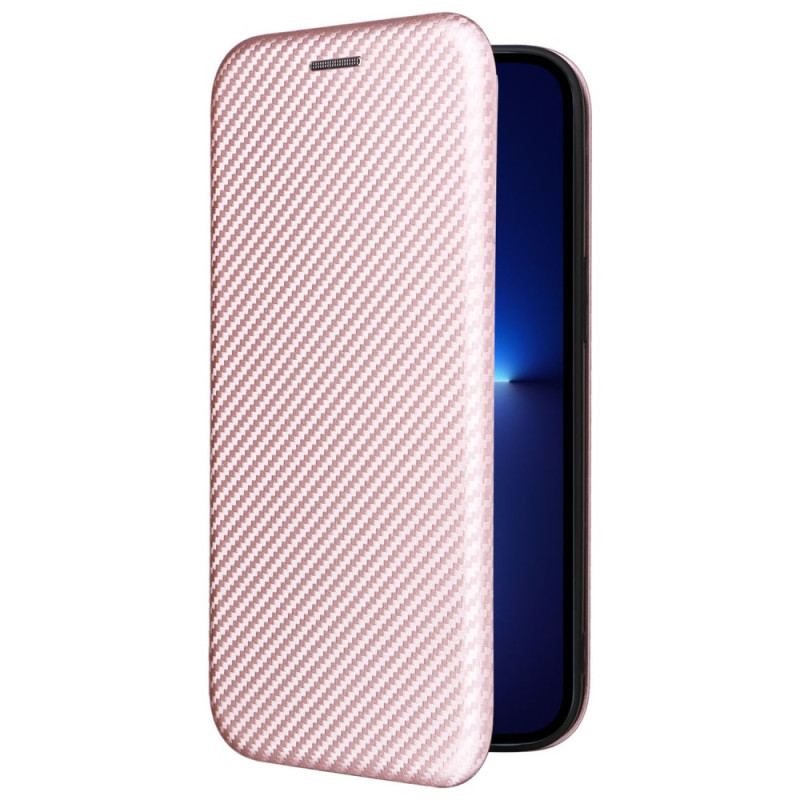 Capa De Celular Para iPhone 14 Plus Flip Fibra De Carbono