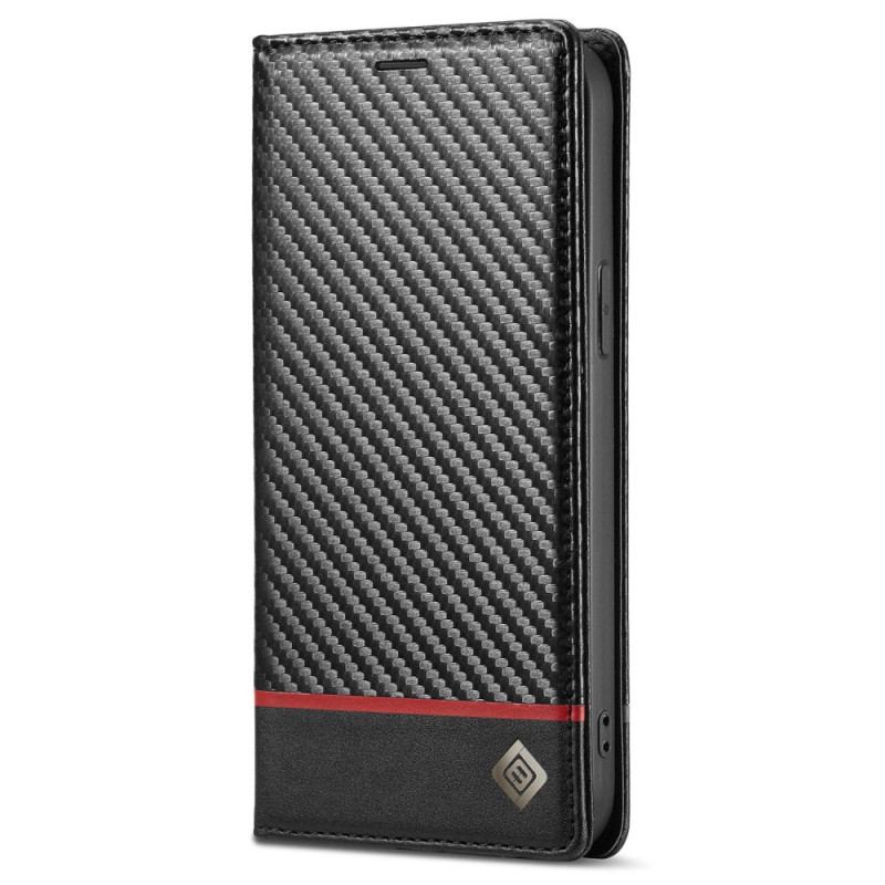 Capa De Celular Para iPhone 14 Plus Flip Fibra De Carbono