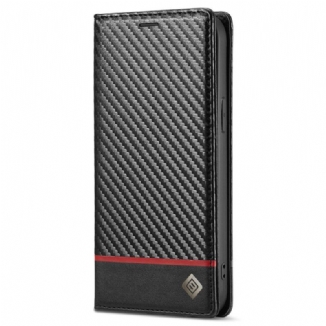 Capa De Celular Para iPhone 14 Plus Flip Fibra De Carbono