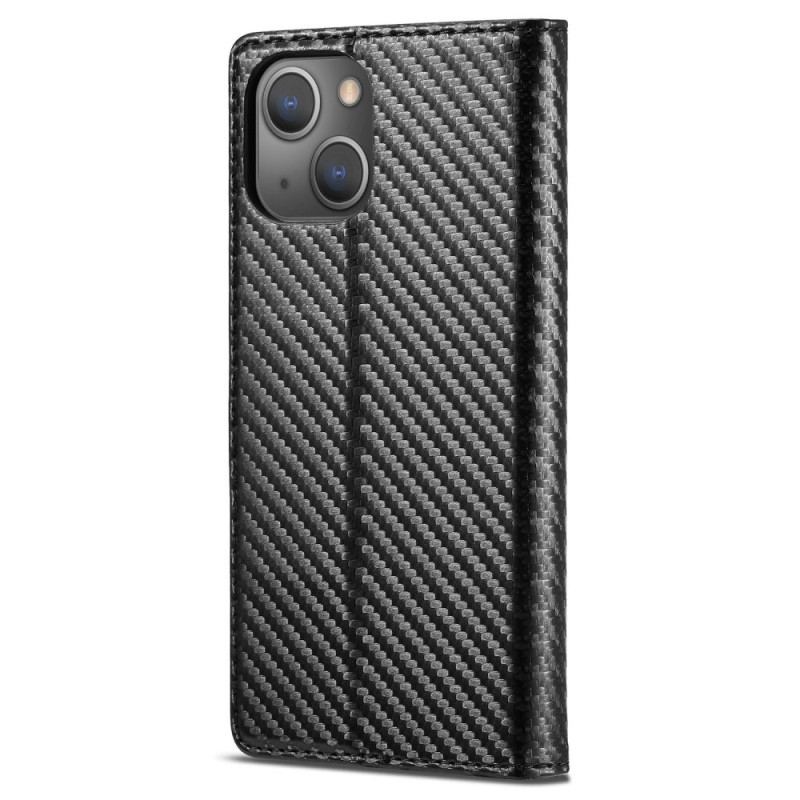 Capa De Celular Para iPhone 14 Plus Flip Fibra De Carbono