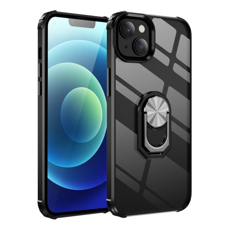 Capa De Celular Para iPhone 14 Plus Transparente Com Suporte De Anel