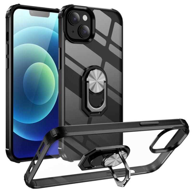 Capa De Celular Para iPhone 14 Plus Transparente Com Suporte De Anel