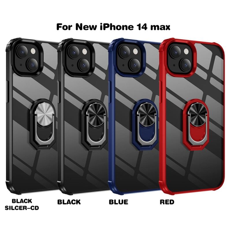 Capa De Celular Para iPhone 14 Plus Transparente Com Suporte De Anel