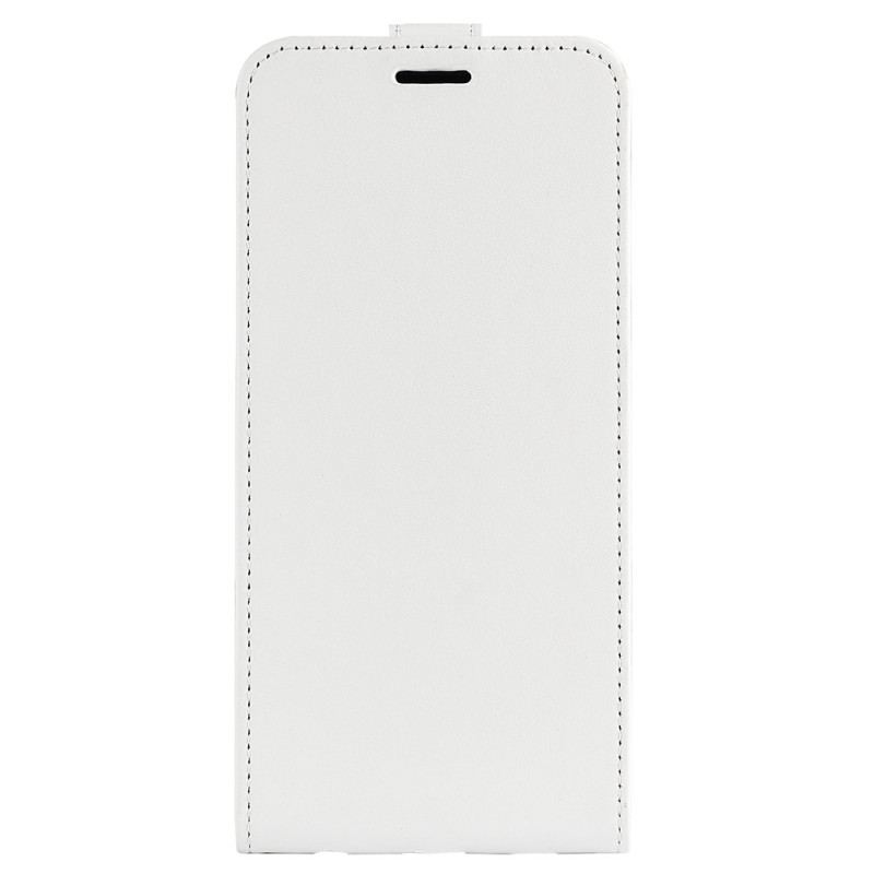 Capa De Couro Para iPhone 14 Plus Flip Aba Vertical Retrô