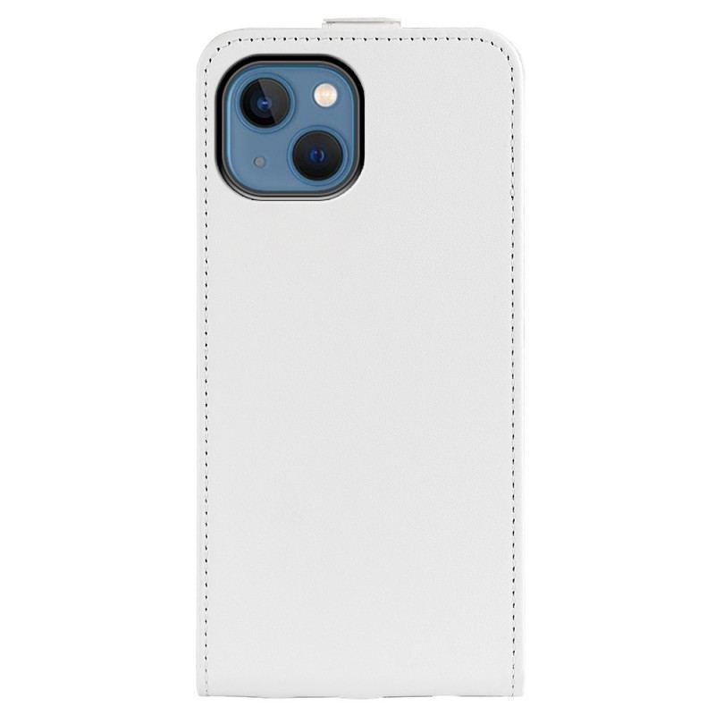 Capa De Couro Para iPhone 14 Plus Flip Aba Vertical Retrô