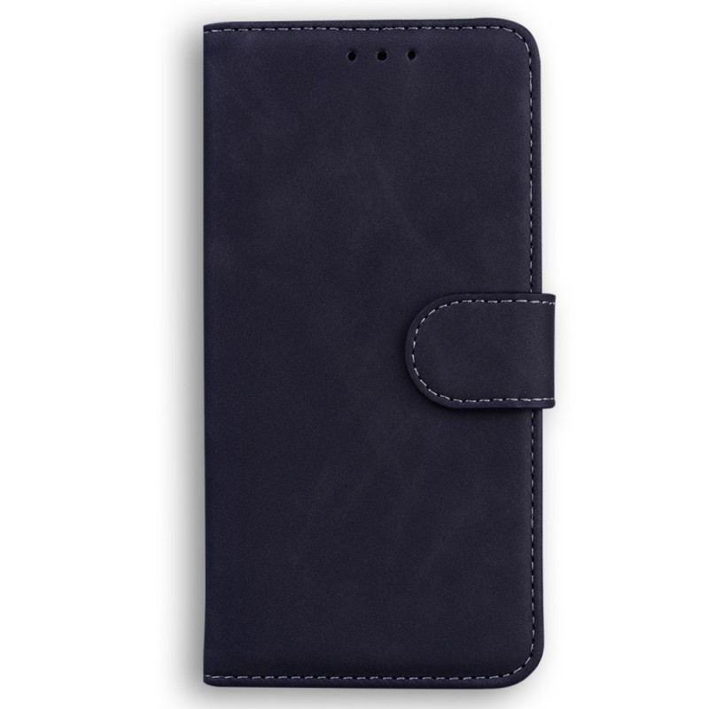 Capa Em Pele Para iPhone 14 Plus Estilo Alta Costura De Couro