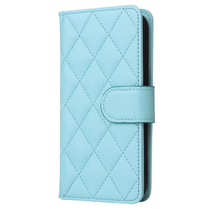 Capa Flip Para iPhone 14 Plus Clássico Acolchoado