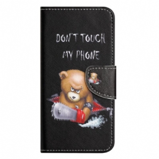 Capa Flip Para iPhone 14 Plus Urso Perigoso