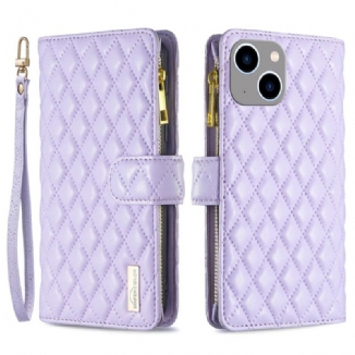 Capa Folio Para iPhone 14 Plus Estilo De Cor Binfen Acolchoado