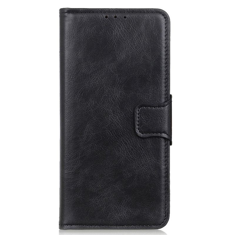 Capa Folio Para iPhone 14 Plus Fecho Reversível Efeito Couro