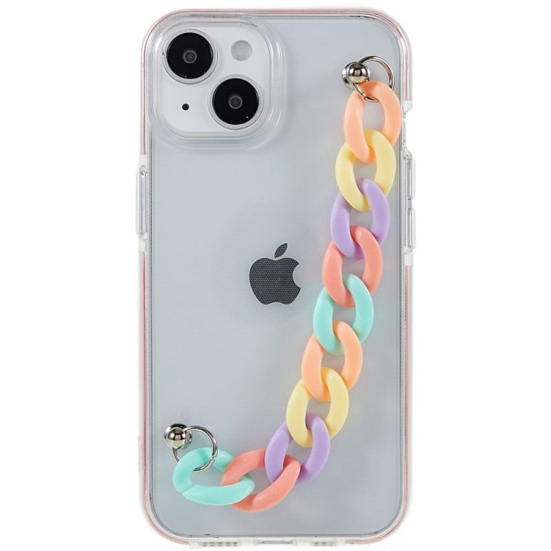 Capa Para iPhone 14 Plus Contas De Pulseira De Silicone