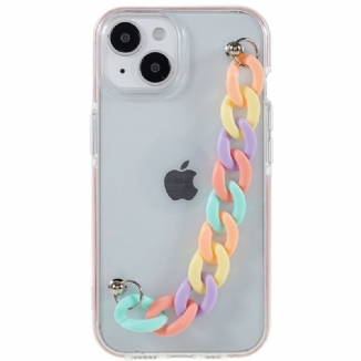 Capa Para iPhone 14 Plus Contas De Pulseira De Silicone