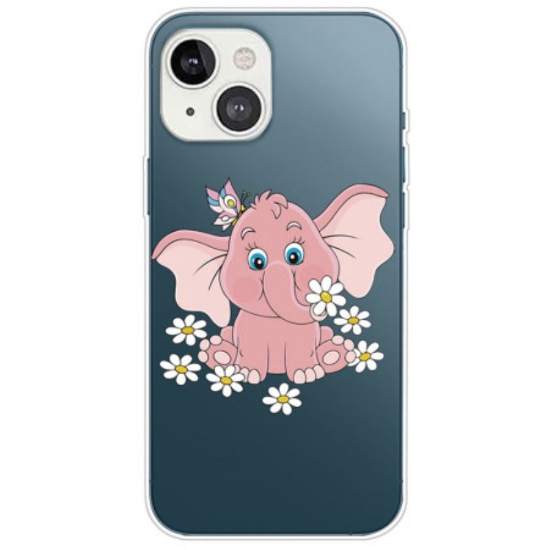 Capa Para iPhone 14 Plus Elefante Rosa Sem Costura