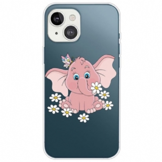 Capa Para iPhone 14 Plus Elefante Rosa Sem Costura