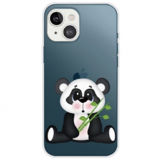 Capa Para iPhone 14 Plus Panda Triste Sem Costura