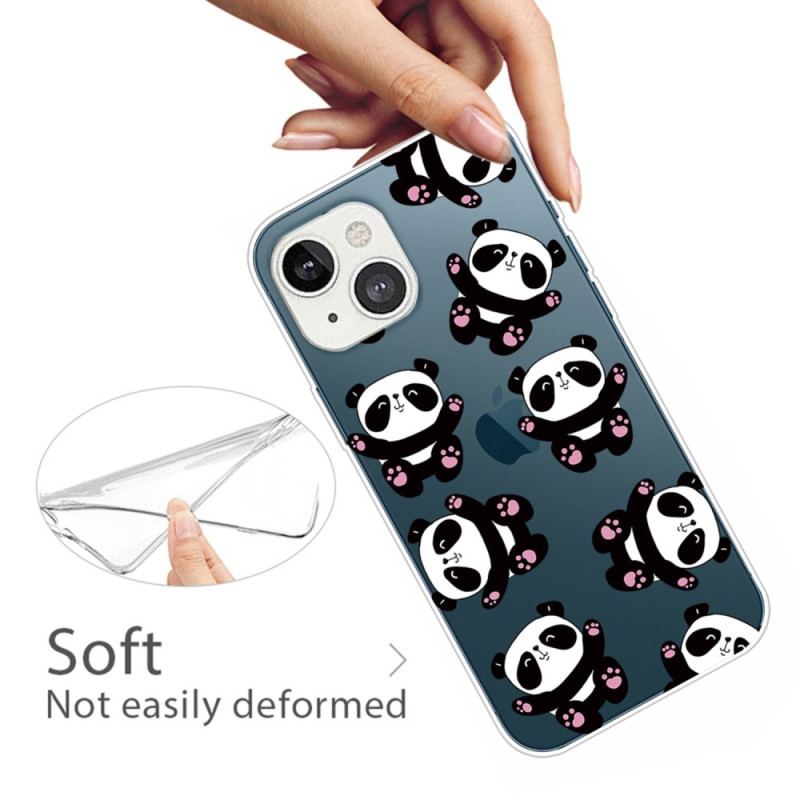 Capa Para iPhone 14 Plus Pequenos Pandas