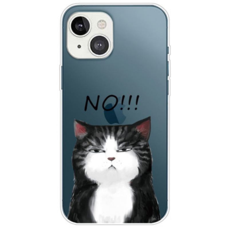 Capa Para iPhone 14 Plus Silicone Cat No