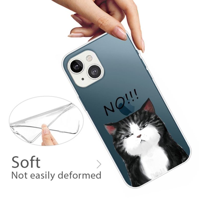 Capa Para iPhone 14 Plus Silicone Cat No