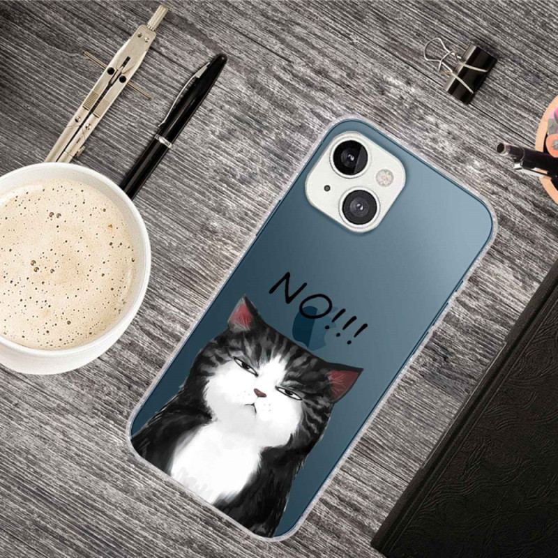 Capa Para iPhone 14 Plus Silicone Cat No