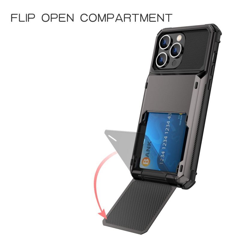 Capa Para iPhone 14 Plus Titular De Cartão Estilo Flip