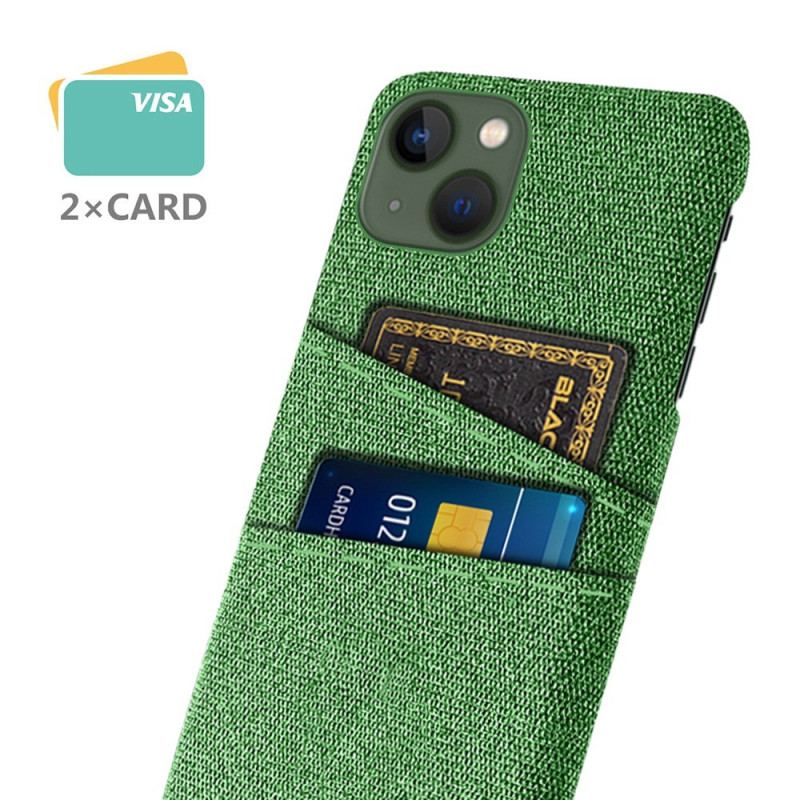 Capa Para iPhone 14 Plus Titular De Cartão De Tecido