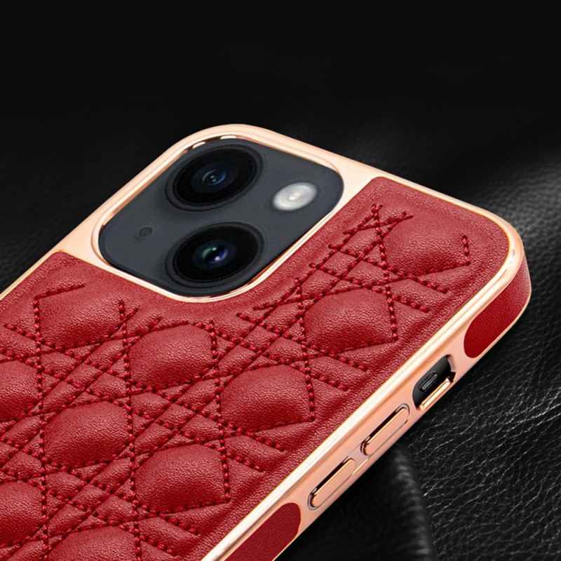 Capa Para iPhone 14 Plus Vietao Couture Efeito Couro