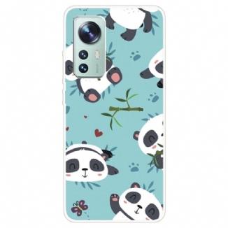 Capa De Celular Para Xiaomi 12 / 12X Bando De Pandas De Silicone