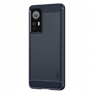 Capa De Celular Para Xiaomi 12 / 12X Fibra De Carbono Escovada Mofi