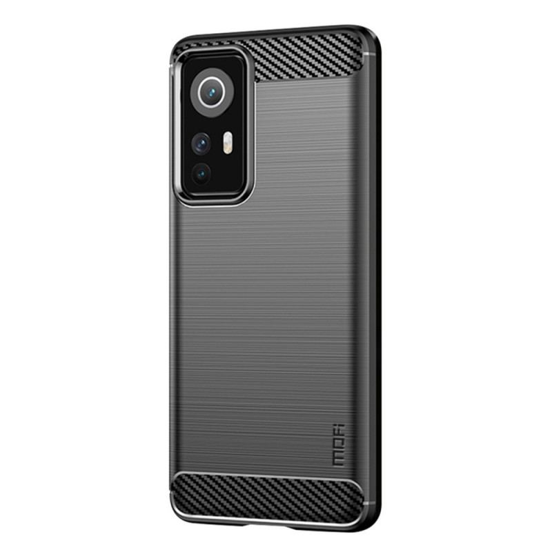 Capa De Celular Para Xiaomi 12 / 12X Fibra De Carbono Escovada Mofi