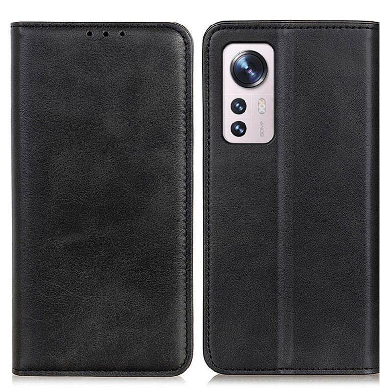 Capa De Celular Para Xiaomi 12 / 12X Flip Couro Rachado Elegância