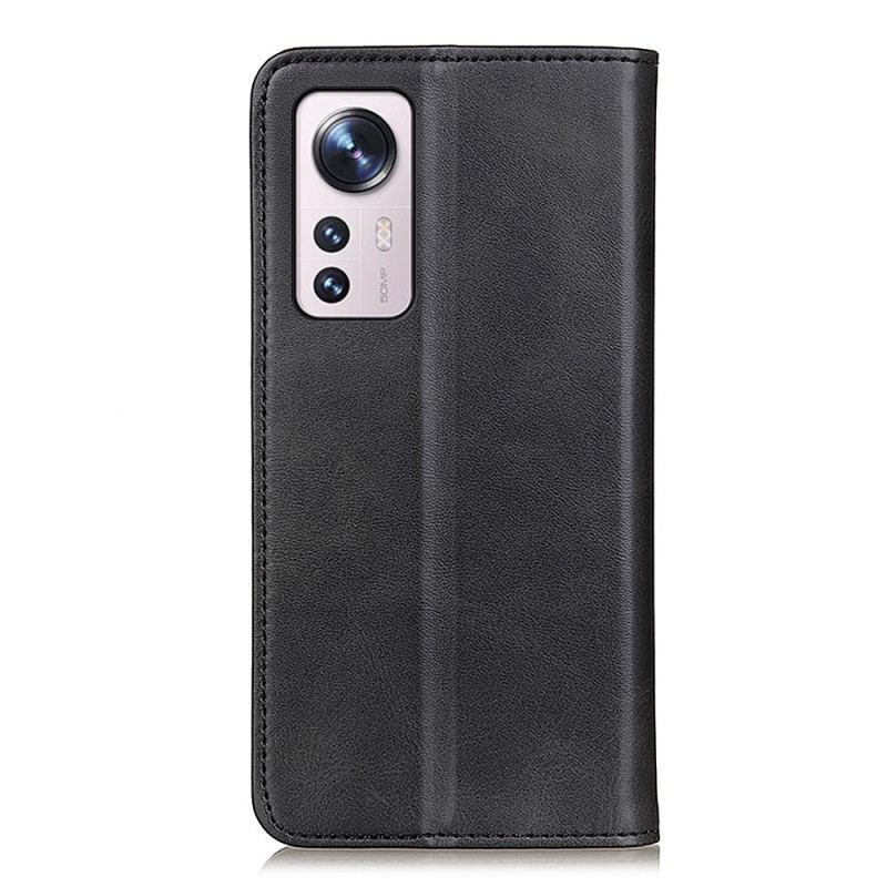 Capa De Celular Para Xiaomi 12 / 12X Flip Couro Rachado Elegância