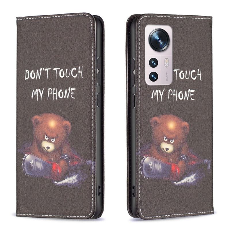 Capa De Celular Para Xiaomi 12 / 12X Flip Urso Perigoso