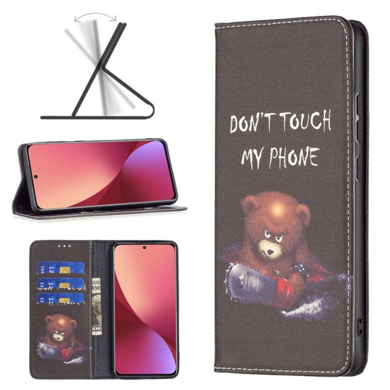 Capa De Celular Para Xiaomi 12 / 12X Flip Urso Perigoso