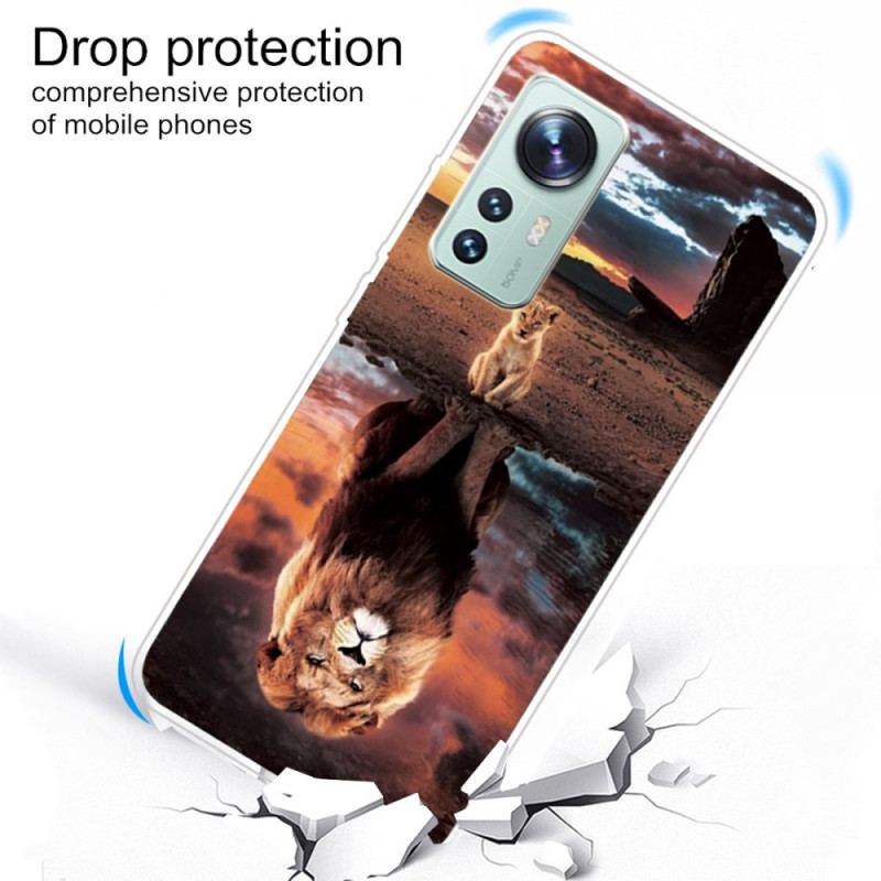 Capa De Celular Para Xiaomi 12 / 12X Silicone Sonho Felino