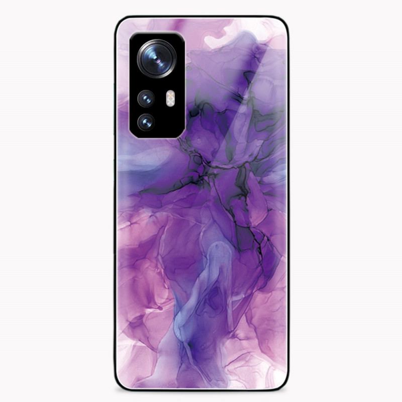 Capa De Celular Para Xiaomi 12 / 12X Vidro Temperado Em Mármore Aquarela