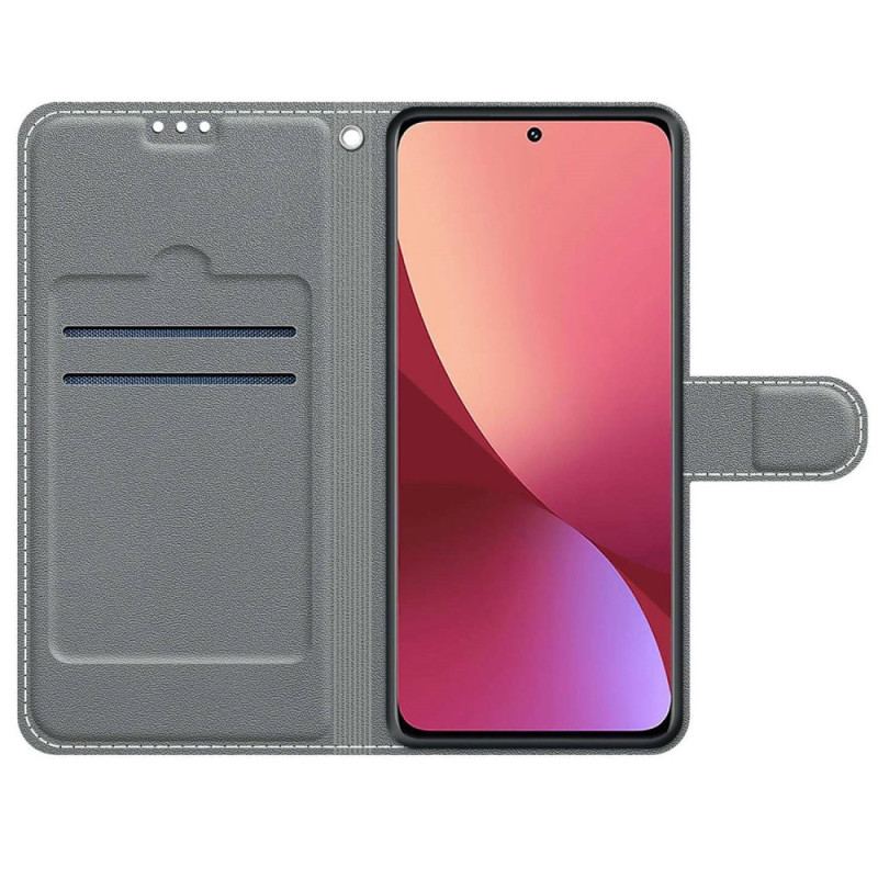 Capa De Couro Para Xiaomi 12 / 12X De Cordão Fio Dental